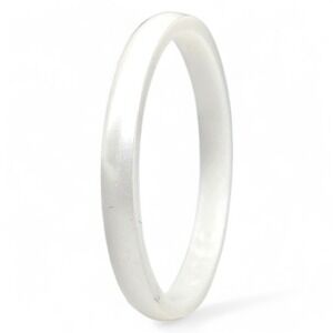 Enso Rings Elements Classic Halo Silicone Ring - Pearl - Size 6